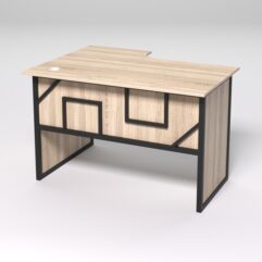 Стол эргономичный офисный СЭ-16 (правосторонний) СТРОНГ в стиле ЛОФТ декор №4, Дуб Сонома