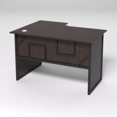 Стол эргономичный офисный СЭ-16 (правосторонний) СТРОНГ в стиле ЛОФТ декор №4, Дуб Венге