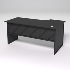 Стол эргономичный офисный СЭ-17 (левосторонний) СТРОНГ в стиле ЛОФТ декор №2, Черный