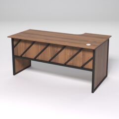 Стол эргономичный офисный СЭ-17 (левосторонний) СТРОНГ в стиле ЛОФТ декор №2, Орех