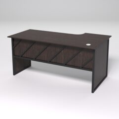 Стол эргономичный офисный СЭ-17 (левосторонний) СТРОНГ в стиле ЛОФТ декор №2, Дуб Венге