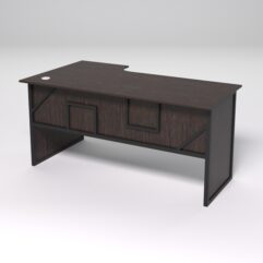 Стол эргономичный офисный СЭ-18 (правосторонний) СТРОНГ в стиле ЛОФТ декор №4, Дуб Венге