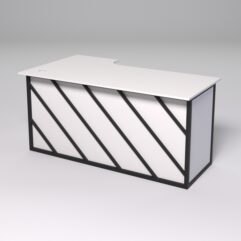 Стол эргономичный офисный СЭ-18А (правосторонний) СТРОНГ в стиле ЛОФТ декор №2, Белый