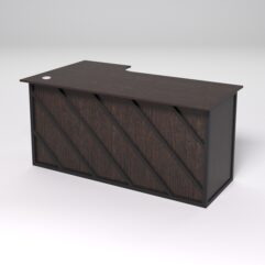 Стол эргономичный офисный СЭ-18А (правосторонний) СТРОНГ в стиле ЛОФТ декор №2, Дуб Венге