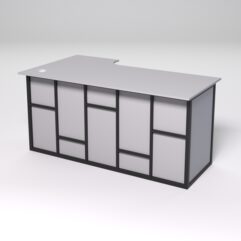 Стол эргономичный офисный СЭ-18А (правосторонний) СТРОНГ в стиле ЛОФТ декор №3, Серый