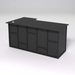 Стол эргономичный офисный СЭ-18А (правосторонний) СТРОНГ в стиле ЛОФТ декор №3, Черный