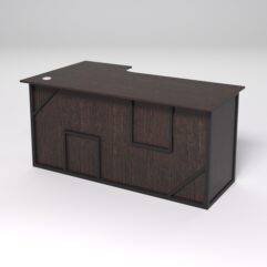 Стол эргономичный офисный СЭ-18А (правосторонний) СТРОНГ в стиле ЛОФТ декор №4, Дуб Венге