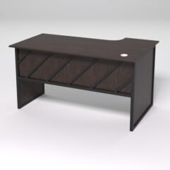 Стол эргономичный офисный СЭ-19 (левосторонний) СТРОНГ в стиле ЛОФТ декор №2, Дуб Венге