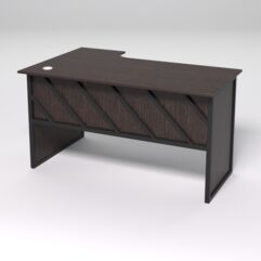 Стол эргономичный офисный СЭ-20 (правосторонний) СТРОНГ в стиле ЛОФТ декор №2, Дуб Венге