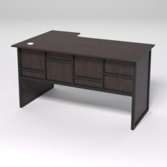 Стол эргономичный офисный СЭ-20 (правосторонний) СТРОНГ в стиле ЛОФТ декор №3, Дуб Венге