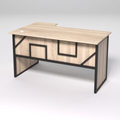 Стол эргономичный офисный СЭ-20 (правосторонний) СТРОНГ в стиле ЛОФТ декор №4, Дуб Сонома