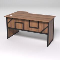 Стол эргономичный офисный СЭ-20 (правосторонний) СТРОНГ в стиле ЛОФТ декор №4, Орех