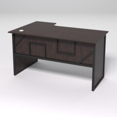 Стол эргономичный офисный СЭ-20 (правосторонний) СТРОНГ в стиле ЛОФТ декор №4, Дуб Венге