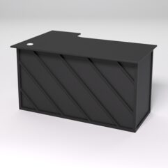 Стол эргономичный офисный СЭ-20А (правосторонний) СТРОНГ в стиле ЛОФТ декор №2, Черный