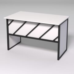 Стол для компьютера СК-31 СТРОНГ в стиле ЛОФТ декор №2, Белый