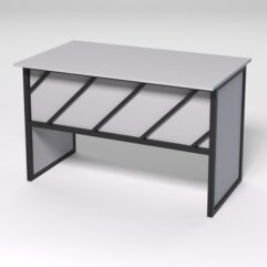 Стол для компьютера СК-31 СТРОНГ в стиле ЛОФТ декор №2, Серый