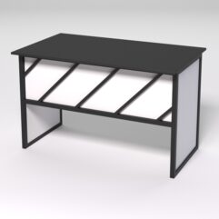 Стол для компьютера СК-31 СТРОНГ в стиле ЛОФТ декор №2, Черный и Белый