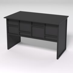 Стол для компьютера СК-31 СТРОНГ в стиле ЛОФТ декор №3, Черный