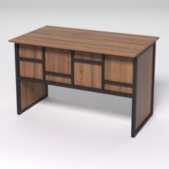 Стол для компьютера СК-31 СТРОНГ в стиле ЛОФТ декор №3, Орех