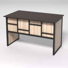 Стол для компьютера СК-31 СТРОНГ в стиле ЛОФТ декор №3, Дуб Венге и Дуб Сонома