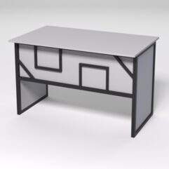 Стол для компьютера СК-31 СТРОНГ в стиле ЛОФТ декор №4, Серый