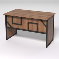 Стол для компьютера СК-31 СТРОНГ в стиле ЛОФТ декор №4, Орех