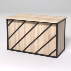 Стол для компьютера СК-31А СТРОНГ в стиле ЛОФТ декор №2, Дуб Сонома