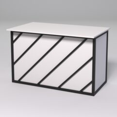 Стол для компьютера СК-31А СТРОНГ в стиле ЛОФТ декор №2, Белый