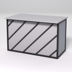 Стол для компьютера СК-31А СТРОНГ в стиле ЛОФТ декор №2, Серый