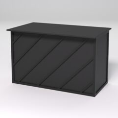 Стол для компьютера СК-31А СТРОНГ в стиле ЛОФТ декор №2, Черный