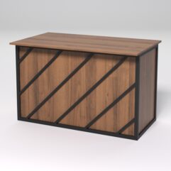 Стол для компьютера СК-31А СТРОНГ в стиле ЛОФТ декор №2, Орех