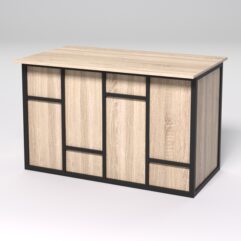 Стол для компьютера СК-31А СТРОНГ в стиле ЛОФТ декор №3, Дуб Сонома