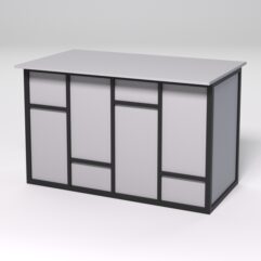 Стол для компьютера СК-31А СТРОНГ в стиле ЛОФТ декор №3, Серый