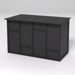 Стол для компьютера СК-31А СТРОНГ в стиле ЛОФТ декор №3, Черный