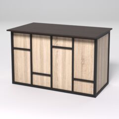 Стол для компьютера СК-31А СТРОНГ в стиле ЛОФТ декор №3, Дуб Венге и Дуб Сонома