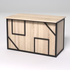 Стол для компьютера СК-31А СТРОНГ в стиле ЛОФТ декор №4, Дуб Сонома