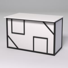 Стол для компьютера СК-31А СТРОНГ в стиле ЛОФТ декор №4, Белый