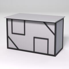 Стол для компьютера СК-31А СТРОНГ в стиле ЛОФТ декор №4, Серый