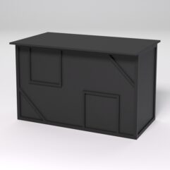 Стол для компьютера СК-31А СТРОНГ в стиле ЛОФТ декор №4, Черный