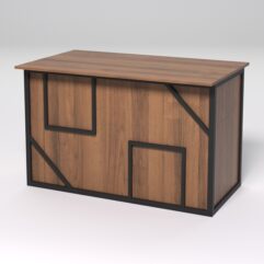 Стол для компьютера СК-31А СТРОНГ в стиле ЛОФТ декор №4, Орех