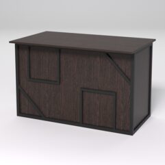 Стол для компьютера СК-31А СТРОНГ в стиле ЛОФТ декор №4, Дуб Венге