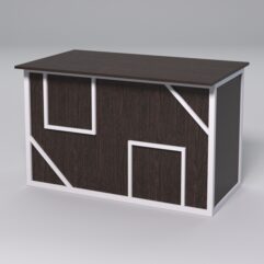 Стол для компьютера СК-31А СТРОНГ в стиле ЛОФТ декор №4, Дуб Венге + металлический каркас Белый