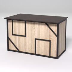 Стол для компьютера СК-31А СТРОНГ в стиле ЛОФТ декор №4, Дуб Венге и Дуб Сонома