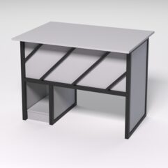 Стол для компьютера СК-32 СТРОНГ в стиле ЛОФТ декор №2, Серый