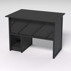 Стол для компьютера СК-32 СТРОНГ в стиле ЛОФТ декор №2, Черный