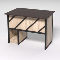 Стол для компьютера СК-32 СТРОНГ в стиле ЛОФТ декор №2, Дуб Венге и Дуб Сонома