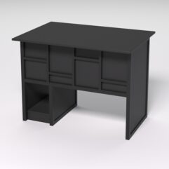 Стол для компьютера СК-32 СТРОНГ в стиле ЛОФТ декор №3, Черный