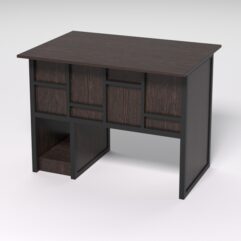 Стол для компьютера СК-32 СТРОНГ в стиле ЛОФТ декор №3, Дуб Венге