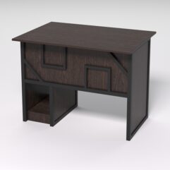 Стол для компьютера СК-32 СТРОНГ в стиле ЛОФТ декор №4, Дуб Венге