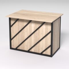 Стол для компьютера СК-32А СТРОНГ в стиле ЛОФТ декор №2, Дуб Сонома